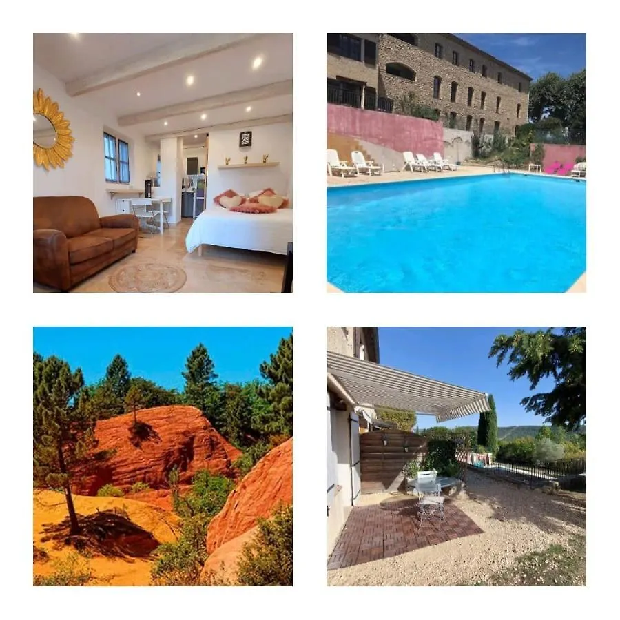 Logement D'Exception Pres Du Colorado Provencal Dans Une Residence Au Calme Avec Piscine Offrant Une Vue Imprenable Sur Le Luberon Depuis Sa Terrasse Viens